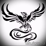 Необычный эскиз тату феникс – красивый рисунок для использования как эскиз для тату с фениксом