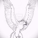 Классный эскиз наколки феникс – оригинальный рисунок для использования как эскиз для тату с фениксом