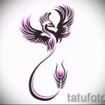 Эксклюзивный эскиз наколки феникс – стильный рисунок для использования как эскиз для тату с фениксом