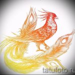 Классный эскиз наколки феникс – эксклюзивный рисунок для использования как эскиз для тату с фениксом