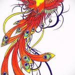 Классный эскиз татуировки феникс – оригинальный рисунок для использования как эскиз для тату с огненной птицей