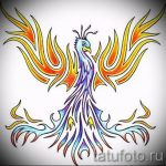 Крутой эскиз тату феникс – эксклюзивный рисунок для использования как эскиз для тату с огненной птицей