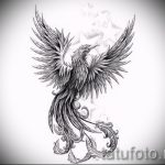 Эксклюзивный эскиз наколки феникс – эксклюзивный рисунок для использования как эскиз для тату с огненной птицей