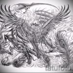 Необычный эскиз татуировки феникс – эксклюзивный рисунок для использования как эскиз для татуировки с фениксом