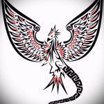 Эксклюзивный эскиз тату феникс – эксклюзивный рисунок для использования как эскиз для тату с огненной птицей