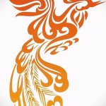 Крутой эскиз наколки феникс – стильный рисунок для использования как эскиз для тату с огненной птицей