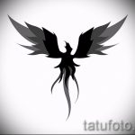 Интересный эскиз наколки феникс – эксклюзивный рисунок для использования как эскиз для тату с огненной птицей