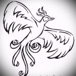 Крутой эскиз татуировки феникс – оригинальный рисунок для использования как эскиз для татуировки с огненной птицей