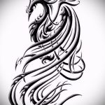 Эксклюзивный эскиз тату феникс – красивый рисунок для использования как эскиз для тату с огненной птицей
