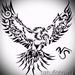 Эксклюзивный эскиз наколки феникс – стильный рисунок для использования как эскиз для тату с огненной птицей