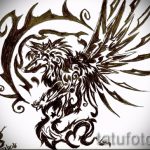 Классный эскиз татуировки феникс – эксклюзивный рисунок для использования как эскиз для татуировки с фениксом