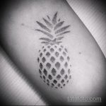 Прикольный вариант выполненной тату ананас – рисунок подойдет для tattoo ananas