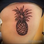 Классный пример готовой наколки ананас – рисунок подойдет для tattoo ananas