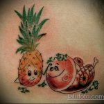 Прикольный пример готовой тату ананас – рисунок подойдет для tattoo ananas