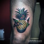 Зачетный вариант существующей наколки ананас – рисунок подойдет для тату ананас на руке