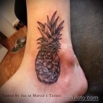 Прикольный вариант выполненной наколки ананас – рисунок подойдет для tattoo ananas