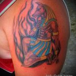 Крутой вариант готовой тату Анубис – рисунок подойдет для tattoo anubis