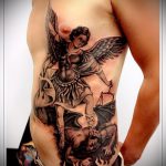 Зачетный вариант готовой татуировки Архангел Михаил – рисунок подойдет для тату архангел михаил на руке