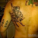 Классный вариант нанесенной татуировки Архангел Михаил – рисунок подойдет для архангел михаил тату на руке