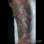 Уникальный вариант готовой татуировки Архангел Михаил – рисунок подойдет для тату архангел михаил на плече