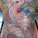 Уникальный пример готовой татуировки аист – рисунок подойдет для тату аиста на руке