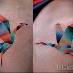 Оригинальный вариант существующей татуировки аист – рисунок подойдет для тату аист с младенцем