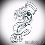 Оригинальный вариант тату эскиз змеи – можно использовать для змей картинка тату