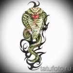 Интересный вариант тату эскиз змеи – можно использовать для тату змея с цветами