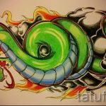Оригинальный вариант татуировки эскиз змеи – можно использовать для тату змея на пальце