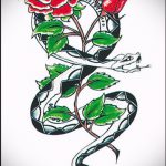 Оригинальный вариант тату эскиз змеи – можно использовать для тату змея олдскул