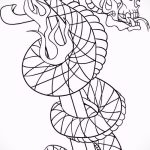 Достойный вариант татуировки эскиз змеи – можно использовать для тату змея акварель