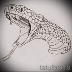 Достойный вариант татуировки эскиз змеи – можно использовать для тату змея и скорпион
