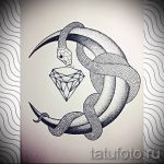 Уникальный вариант тату эскиз змеи – можно использовать для женские тату змея