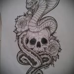 Уникальный вариант тату эскиз змеи – можно использовать для змей картинка тату