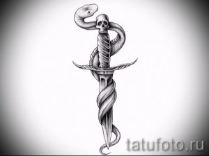 Прикольный вариант татуировки эскиз змеи – можно использовать для голова змеи тату