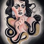 Уникальный вариант тату эскиз змеи – можно использовать для тату змеи мужчин