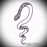 Оригинальный вариант татуировки эскиз змеи – можно использовать для тату змей ноге