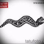 Достойный вариант татуировки эскиз змеи – можно использовать для тату змея на руке