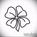 Уникальный вариант татуировки эскизы клевер – можно использовать для тату клевер четырехлистный подкова