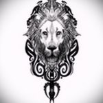 Достойный вариант татуировки эскиз лев с короной – можно использовать для тату лев с короной на спине