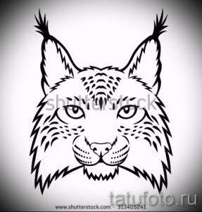 Четкий и лаконичный эскиз татуировки рыси, выполненный в графическом стиле черными линиями. Идеально подходит для минималистичных дизайнов.