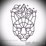 Оригинальный вариант татуировки эскиз рысь – можно использовать для тату рысь геометрия