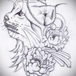 Оригинальный вариант татуировки эскиз рысь – можно использовать для тату рысь акварель