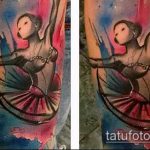 фото тату балерина №482 - прикольный вариант рисунка, который хорошо можно использовать для переработки и нанесения как тату балерины на руке