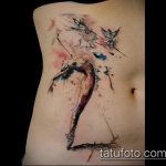 фото тату балерина №509 - крутой вариант рисунка, который удачно можно использовать для переработки и нанесения как тату балерина на спине