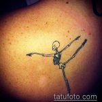 фото тату балерина №930 - крутой вариант рисунка, который хорошо можно использовать для преобразования и нанесения как тату балерины на руке