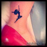 фото тату балерина №729 - уникальный вариант рисунка, который удачно можно использовать для переделки и нанесения как тату балерина с волком