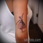 фото тату балерина №126 - интересный вариант рисунка, который успешно можно использовать для переработки и нанесения как тату балерины на шее