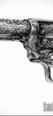 Фото тату револьвер (значение) — пример интересного рисунка тату — 003 tatufoto.com
