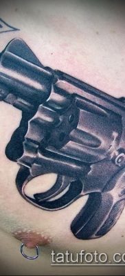 Фото тату револьвер (значение) — пример интересного рисунка тату — 027 tatufoto.com